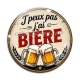 Cabochon Verre - j'peux pas j'ai bière