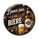 Cabochon Verre - j'peux pas j'ai bière