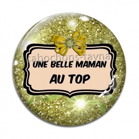 Cabochon Verre - une belle mère au top