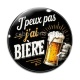 Cabochon Verre - j'peux pas j'ai bière