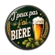 Cabochon Résine - j'peux pas j'ai bière