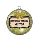 Pendentif Cabochon Argent - une belle mère au top