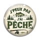 Cabochon Verre - j'peux pas j'ai pêche