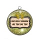 Pendentif Cabochon Argent - une belle mère au top du top