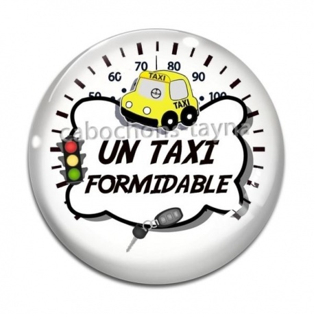 Cabochon Verre - un taxi formidable