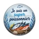 Cabochon Résine - je suis un super poissonnier