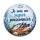 Cabochon Verre - je suis un super poissonnier