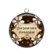 Pendentif Cabochon Argent - belle mère formidable