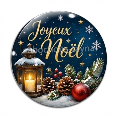 Cabochon Verre - joyeux noël