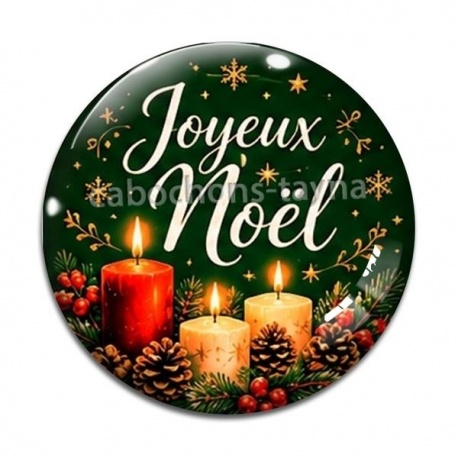 Cabochon Verre - joyeux noël
