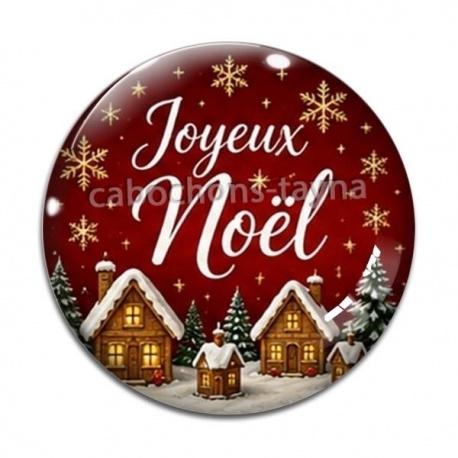 Cabochon Verre - joyeux noël
