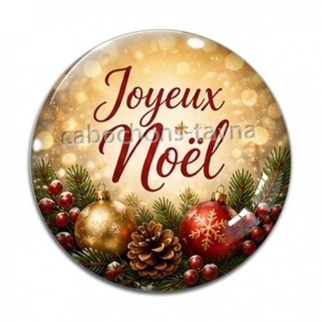 Cabochon Verre - joyeux noël