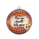 Pendentif Cabochon Argent - pour une chouette belle mère