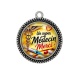 Pendentif Cabochon Argent - un super médecin merci