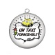 Pendentif Cabochon Argent - un taxi formidable