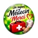 Cabochon Verre -  un super médecin merci