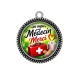 Pendentif Cabochon Argent -  un super médecin merci