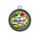 Pendentif Cabochon Argent -  un super médecin merci