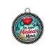 Pendentif Cabochon Argent -  un super médecin merci
