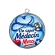 Pendentif Cabochon Argent -  un super médecin merci