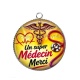 Pendentif Cabochon Argent -  un super médecin merci
