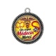 Pendentif Cabochon Argent -  un super médecin merci
