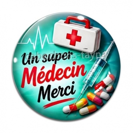 Cabochon Verre -  un super médecin merci
