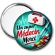 Miroir de poche -  un super médecin merci