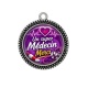 Pendentif Cabochon Argent -  un super médecin merci