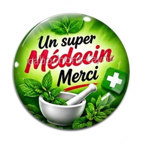 Cabochon Verre -  un super médecin merci