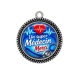 Pendentif Cabochon Argent -  un super médecin merci