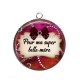 Pendentif Cabochon Argent - pour ma super belle mère