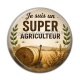 Cabochon Résine - je suis un super agriculteur