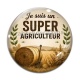 Cabochon Verre - je suis un super agriculteur