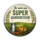 Cabochon Résine - je suis un super agriculteur