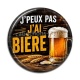 Cabochon Résine - j'peux pas j'ai bière