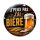 Cabochon Verre - j'peux pas j'ai bière