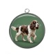 Pendentif Cabochon Argent - chien