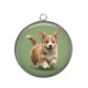 Pendentif Cabochon Argent - chien
