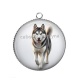 Pendentif Cabochon Argent - chien