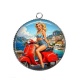 Pendentif Cabochon Argent - pin up
