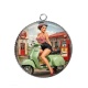 Pendentif Cabochon Argent - pin up