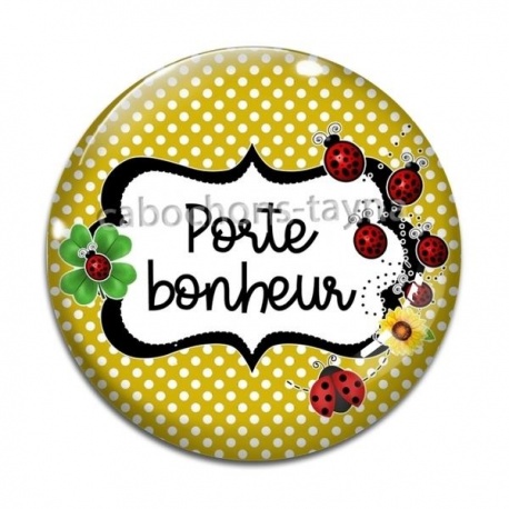 Cabochon Verre - porte bonheur