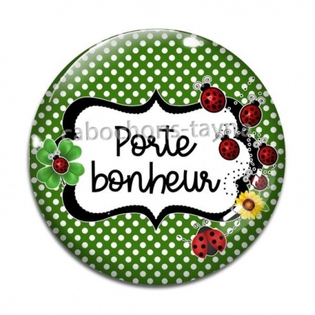 Cabochon Verre - porte bonheur