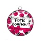 Pendentif Cabochon Argent - porte bonheur