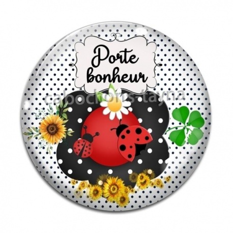 Cabochon Verre - porte bonheur