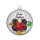 Pendentif Cabochon Argent - porte bonheur