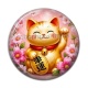 Cabochon Résine - chat porte bonheur chinois