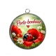 Pendentif Cabochon Argent - porte bonheur