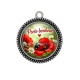 Pendentif Cabochon Argent - porte bonheur